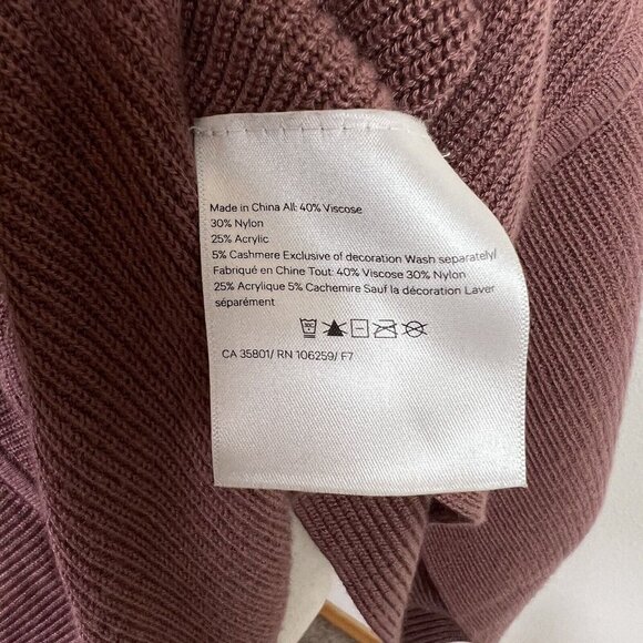 Lululemon Cashlu Cardigan Wrap Sweater Women's XS/S Textured Pink Spiced Chai - Picture 10 of 13